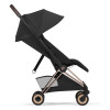 Cybex Coya 2026 Style Collection - ультракомпактний прогулянковий візок преміум для подорожей (від народження до 4 років / до 22 кг) • Sepia Black / Rosegold