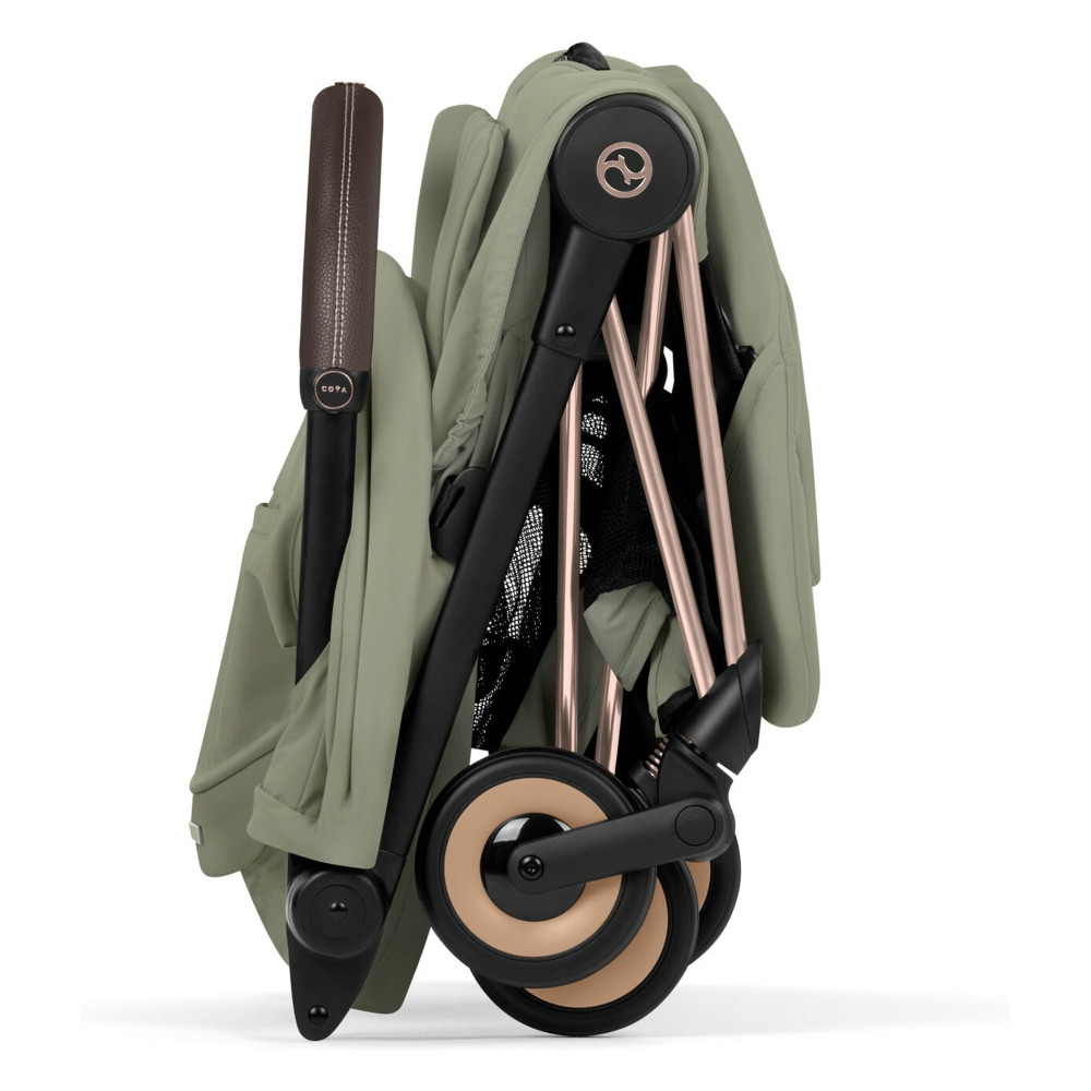 Cybex Coya 2026 Style Collection - ультракомпактний прогулянковий візок преміум для подорожей (від народження до 4 років / до 22 кг) • Sage Green / Rosegold