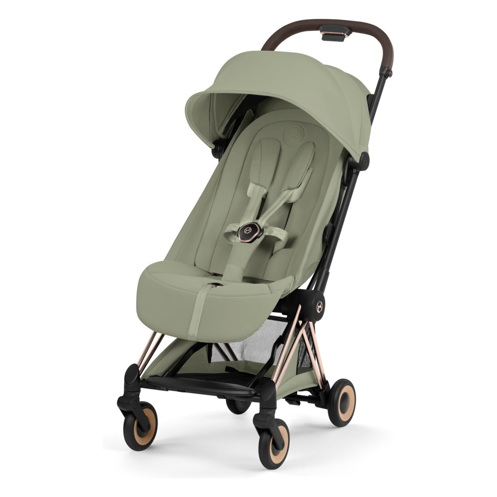 Cybex Coya 2026 Style Collection - ультракомпактний прогулянковий візок преміум для подорожей (від народження до 4 років / до 22 кг) • Sage Green / Rosegold