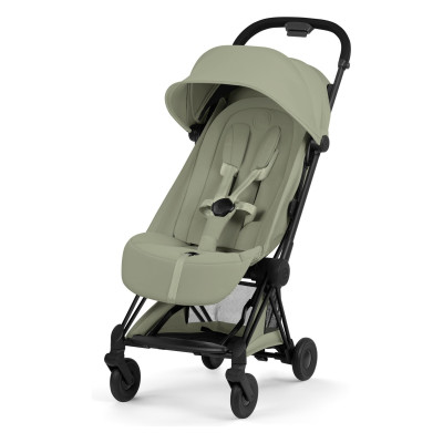Cybex Coya 2026 Style Collection - ультракомпактная прогулочная коляска премиум для путешествий (от рождения до 4 лет / до 22 кг) • Sage Green / Matt Black