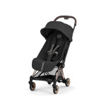 Cybex Coya 2026 Comfort Collection - ультракомпактний прогулянковий візок преміум для подорожей (від народження до 4 років / до 22 кг) • Sepia Black / Rosegold