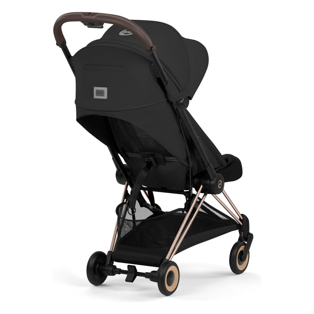 Cybex Coya 2026 Comfort Collection - ультракомпактний прогулянковий візок преміум для подорожей (від народження до 4 років / до 22 кг) • Sepia Black / Rosegold