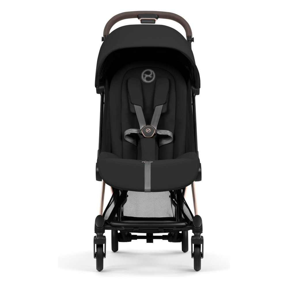 Cybex Coya 2026 Comfort Collection - ультракомпактний прогулянковий візок преміум для подорожей (від народження до 4 років / до 22 кг) • Sepia Black / Rosegold