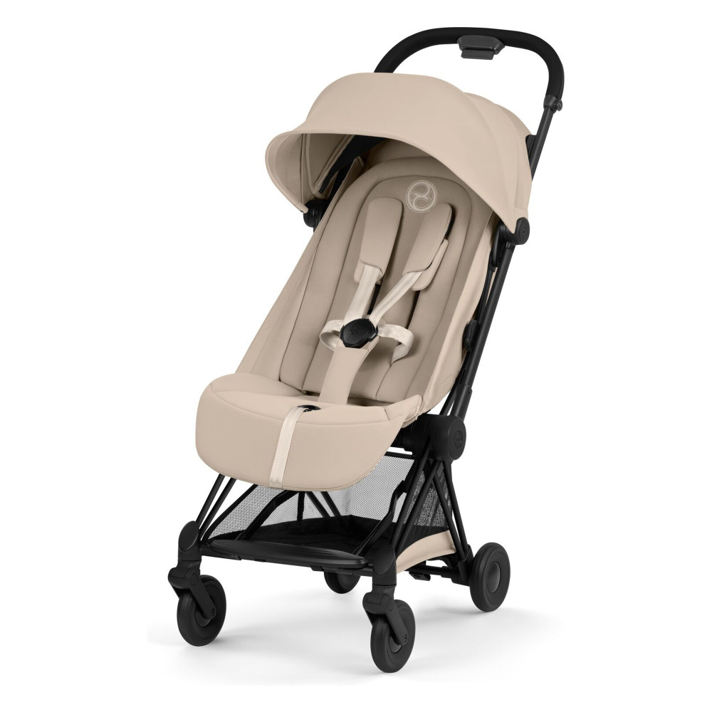 Cybex Coya 2026 Comfort Collection - ультракомпактний прогулянковий візок преміум для подорожей (від народження до 4 років / до 22 кг) • Cozy Beige / Matt Black