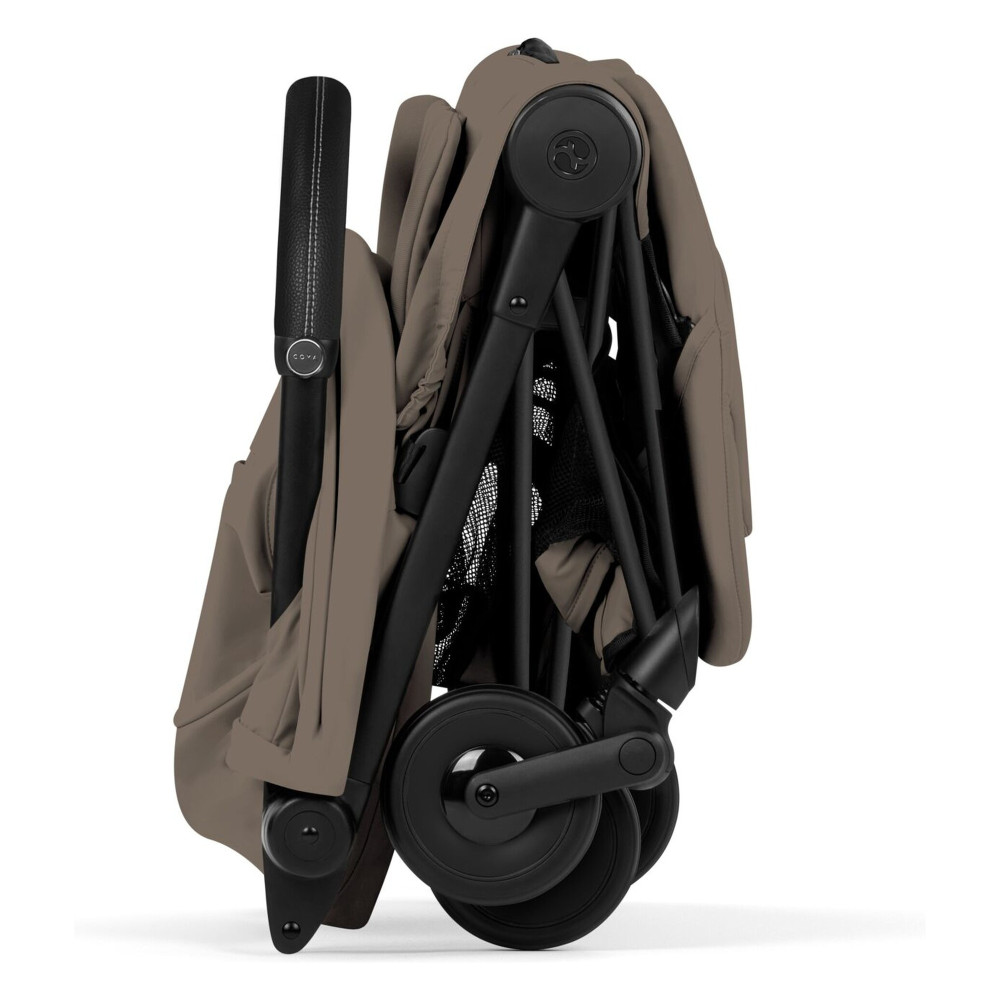 Cybex Coya 2026 Comfort Collection - ультракомпактний прогулянковий візок преміум для подорожей (від народження до 4 років / до 22 кг) • Coconut Brown / Matt Black