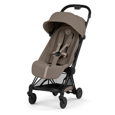 Cybex Coya 2026 Comfort Collection - ультракомпактная прогулочная коляска премиум для путешествий (от рождения до 4 лет / до 22 кг) • Coconut Brown / Matt Black