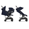 Cybex Coya - легка прогулянкова коляска для подорожей, ультракомпактний візок преміум (ручна поклажа), з колекції Rebellious Luxury • Denim Blue