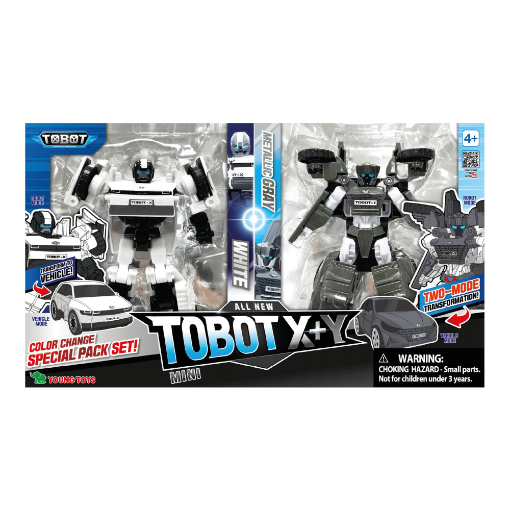 Tobot S5 мини X белый и Y серый - набор из двух игрушек-трансформеров (301166) Tobot S5 мини X белый и Y серый - набор из двух игрушек-трансформеров (301166)