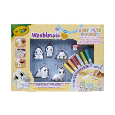Crayola Washimals Домашні тваринки - набір для розфарбовування, 5 тваринок та 6 фломастерів (74-7516) Crayola Washimals Домашні тваринки - набір для розфарбовування, 5 тваринок та 6 фломастерів (74-7516)