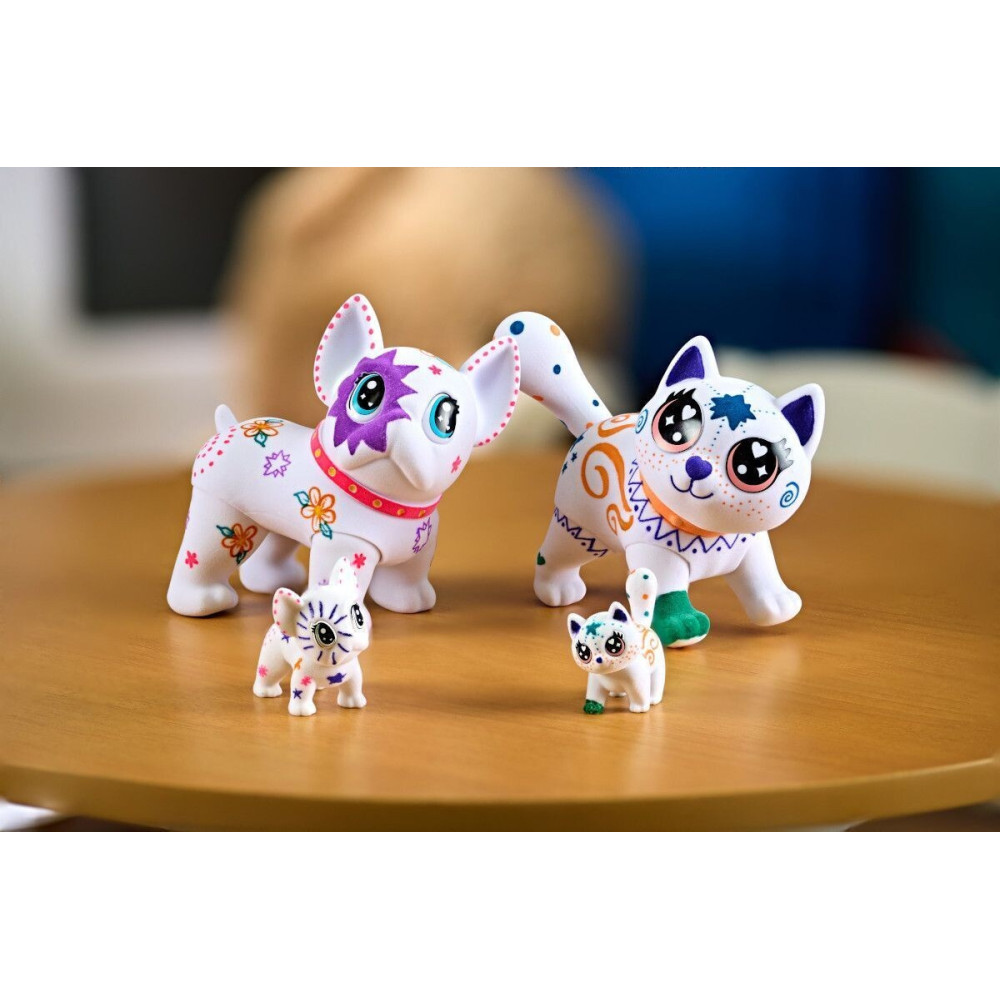 Crayola Washimals Домашні тваринки - набір для розфарбовування, 5 тваринок та 6 фломастерів (74-7516)