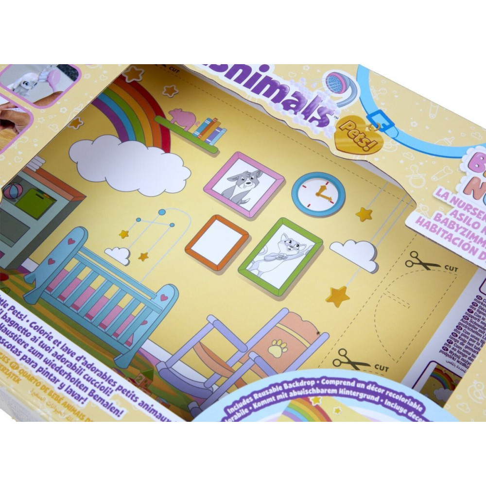 Crayola Washimals Домашні тваринки - набір для розфарбовування, 5 тваринок та 6 фломастерів (74-7516)