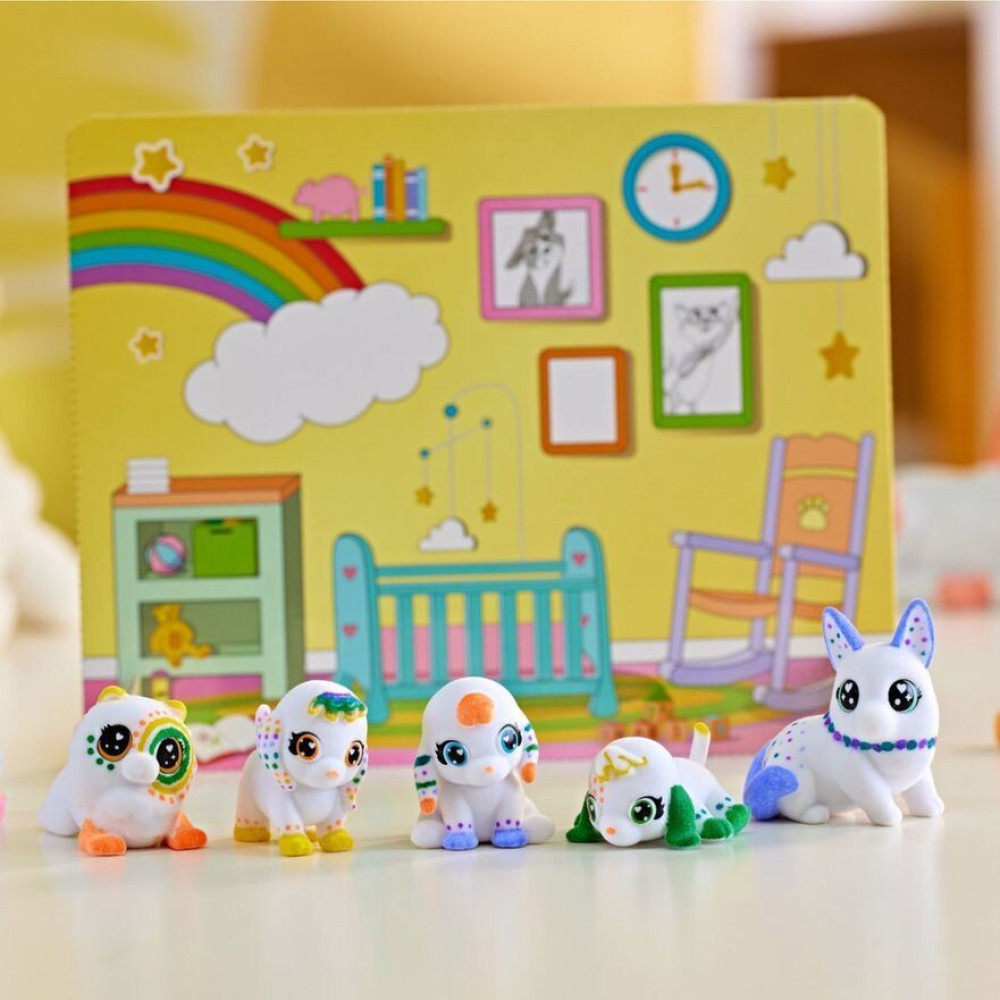 Crayola Washimals Домашні тваринки - набір для розфарбовування, 5 тваринок та 6 фломастерів (74-7516)