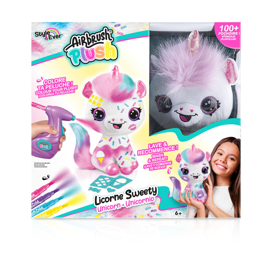 Canal Toys Style 4 Ever Airbrush Plush Єдиноріг - набір для розфарбовування м'якої іграшки аерографом (OFG228) Canal Toys Style 4 Ever Airbrush Plush Єдиноріг - набір для розфарбовування м'якої іграшки аерографом (OFG228)