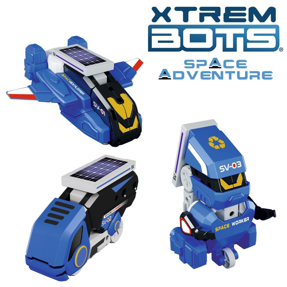 Xtrem Bots Космічні пригоди - конструктор 3 в 1 із сонячною панеллю (XT1803088)