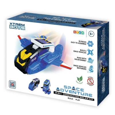 Xtrem Bots Космічні пригоди - конструктор 3 в 1 із сонячною панеллю (XT1803088)