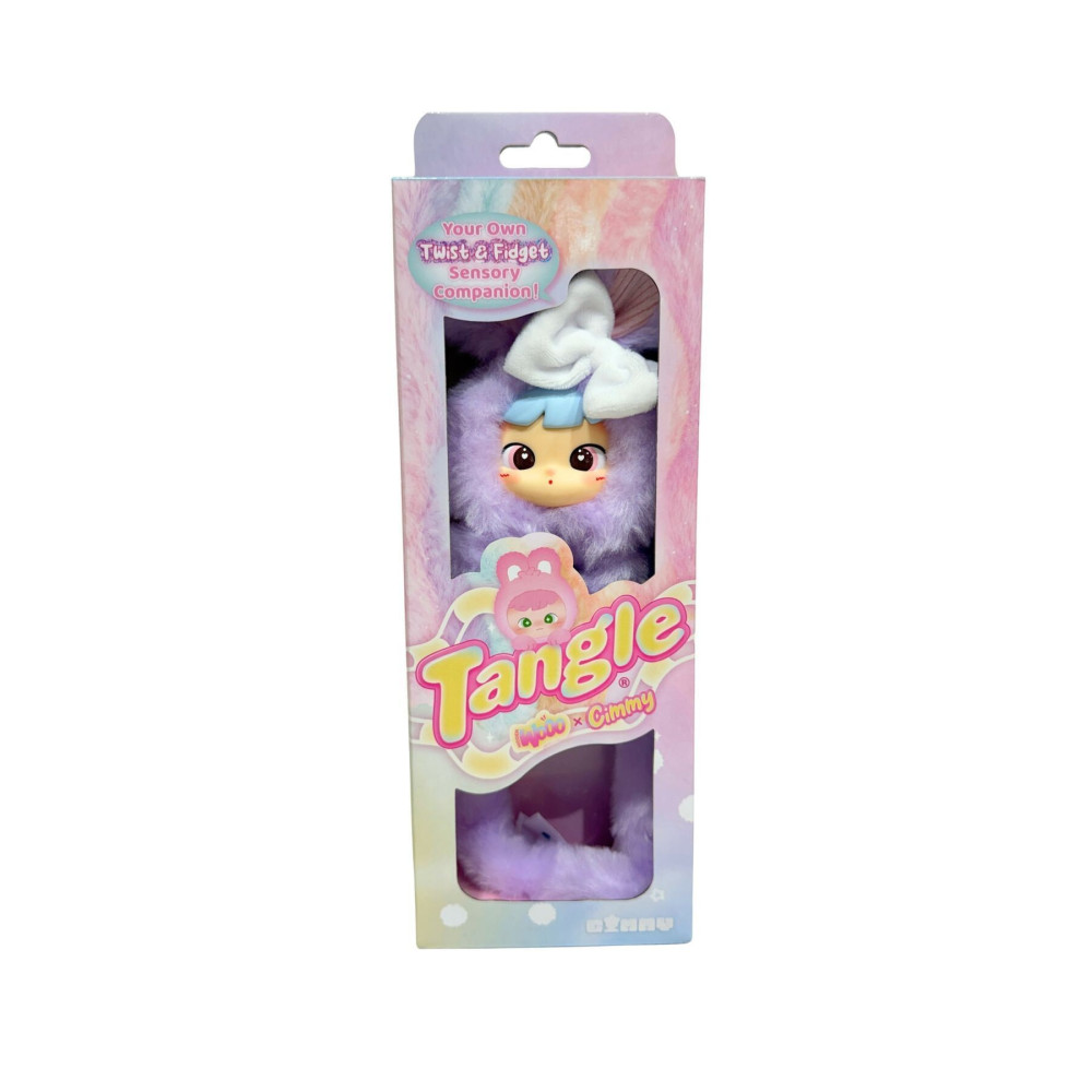 Tangle x Cimmy Fluffy Bunny Taro - колекційна іграшка-антистрес з кільцем (HWTANGLE01S01-PC05)