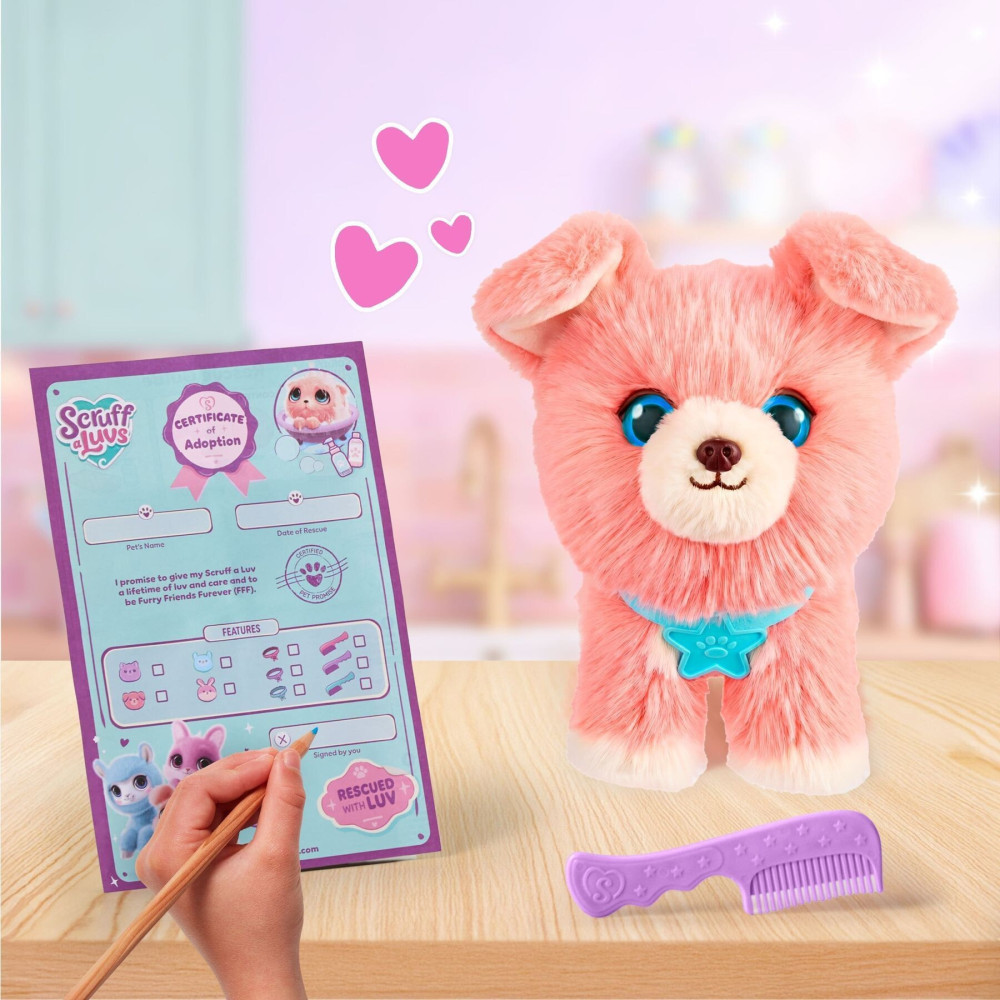 Scruff a Luvs Кудлате перетворення - іграшка-сюрприз з переноскою • Ліловий (30190)