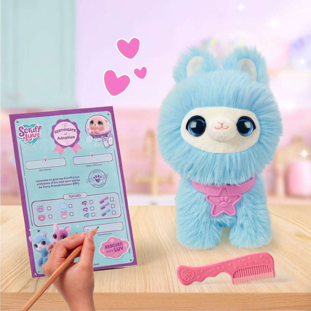 Scruff a Luvs Кудлате перетворення - іграшка-сюрприз з переноскою • Ліловий (30190)