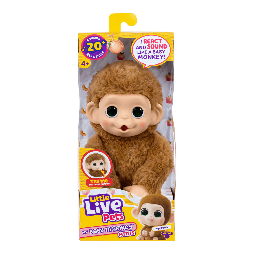 Little Live Pets Мавпеня Пепі Піч - інтерактивна іграшка, бежева (26766)