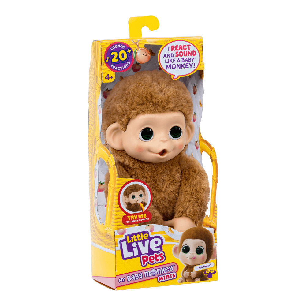 Little Live Pets Мавпеня Пепі Піч - інтерактивна іграшка, бежева (26766)
