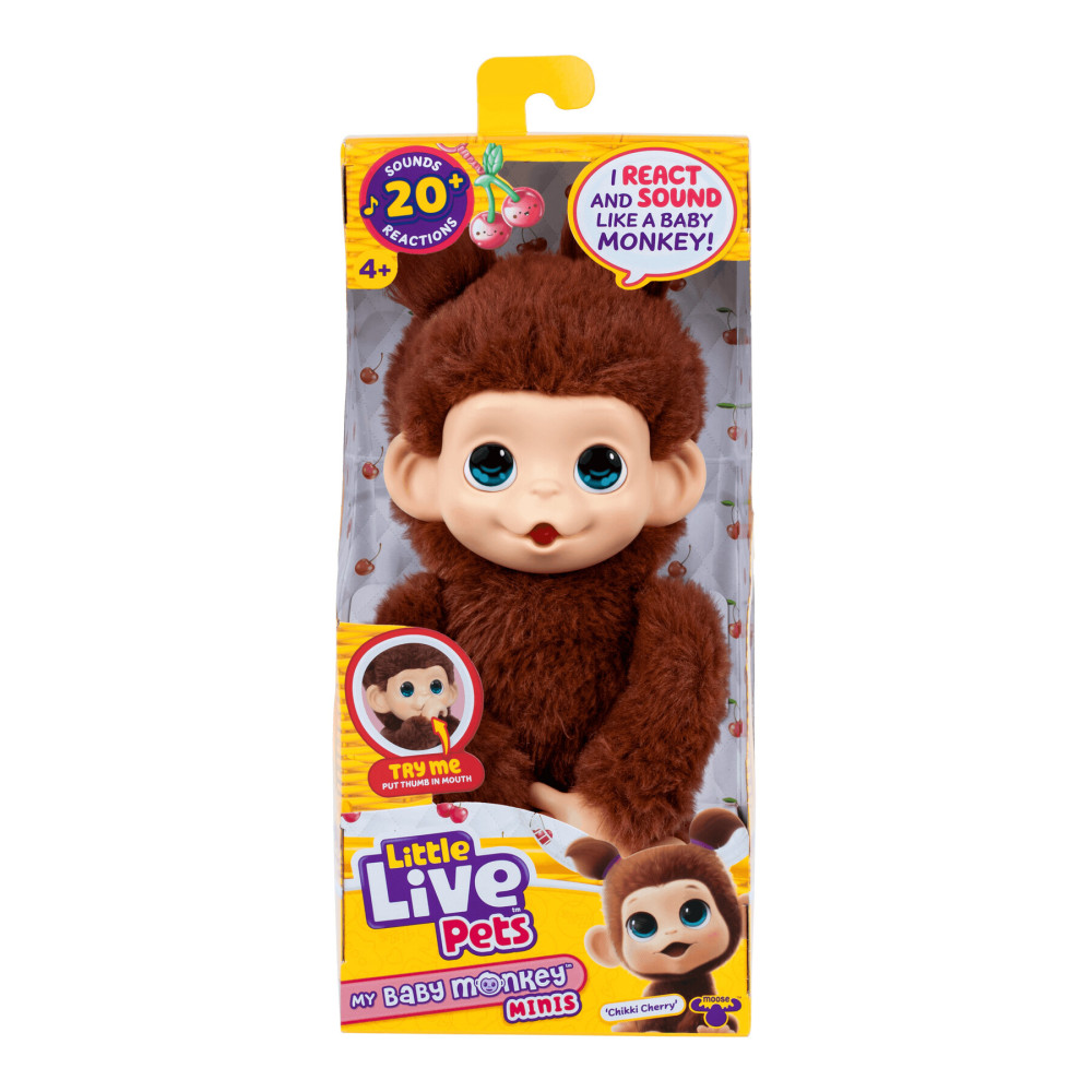 Little Live Pets Мавпеня Чікі Черрі - інтерактивна іграшка, коричнева (26765)