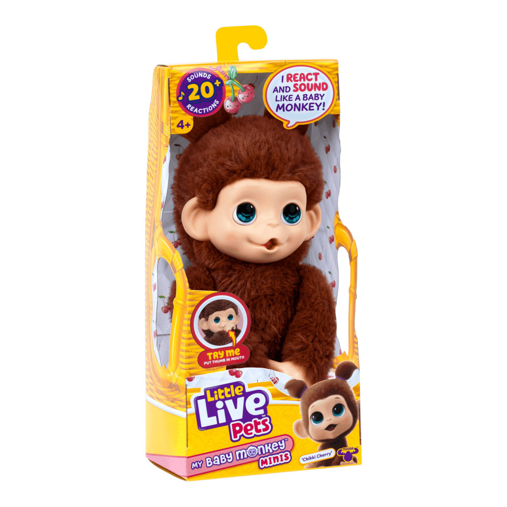Little Live Pets Мавпеня Чікі Черрі - інтерактивна іграшка, коричнева (26765)