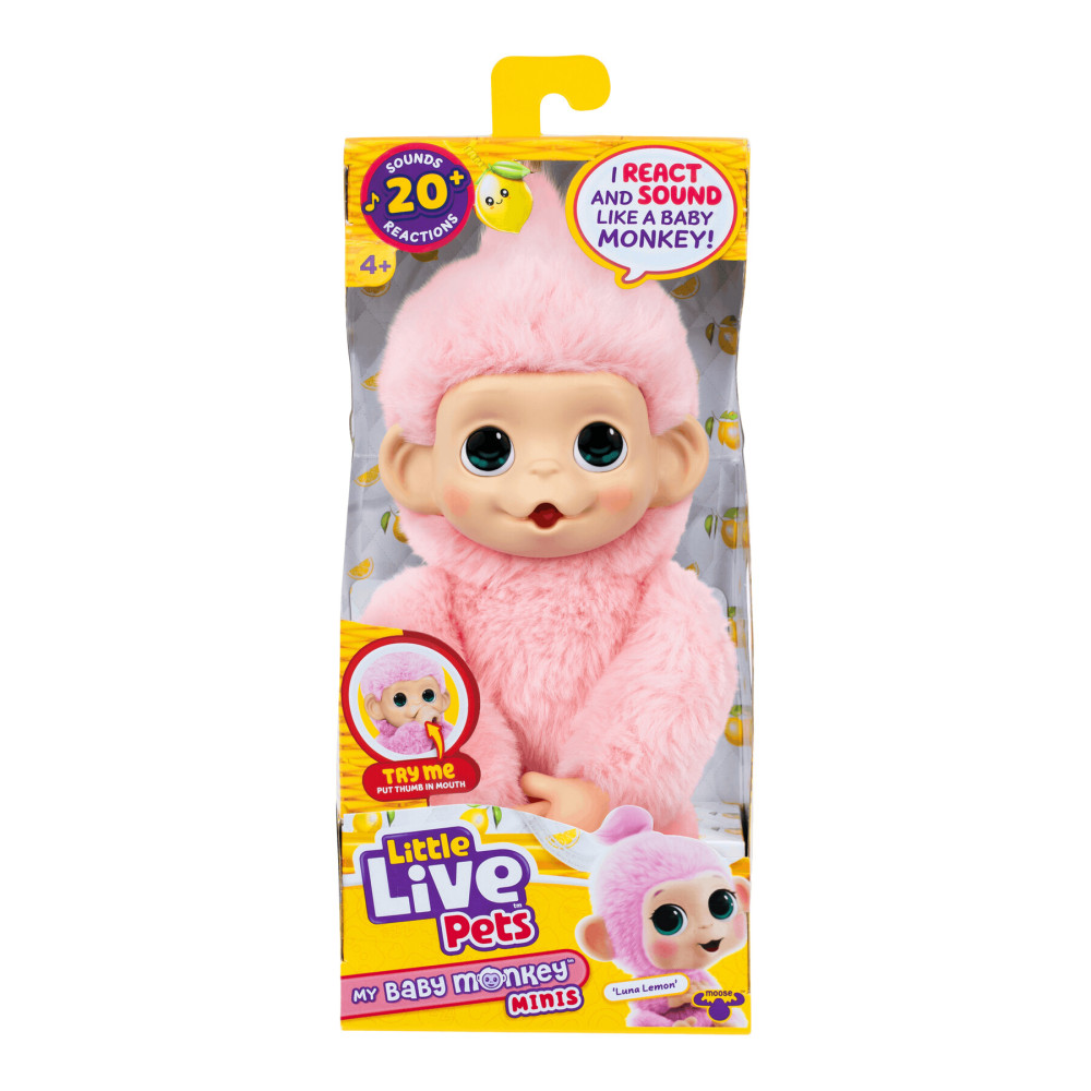 Little Live Pets Мавпеня Луна Лемон - інтерактивна іграшка, рожева (26764)