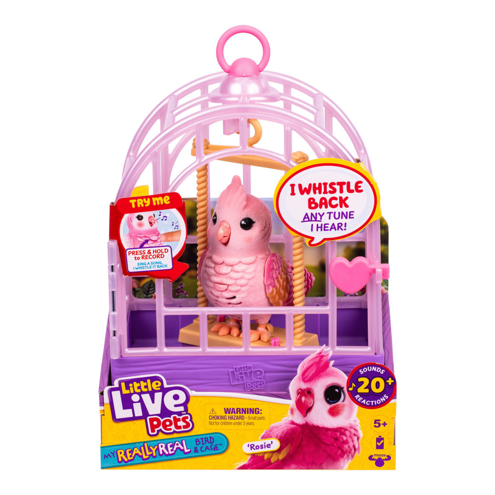 Little Live Pets Папужка какаду Розі в клітці - інтерактивна іграшка (26692) Little Live Pets Папужка какаду Розі в клітці - інтерактивна іграшка (26692)