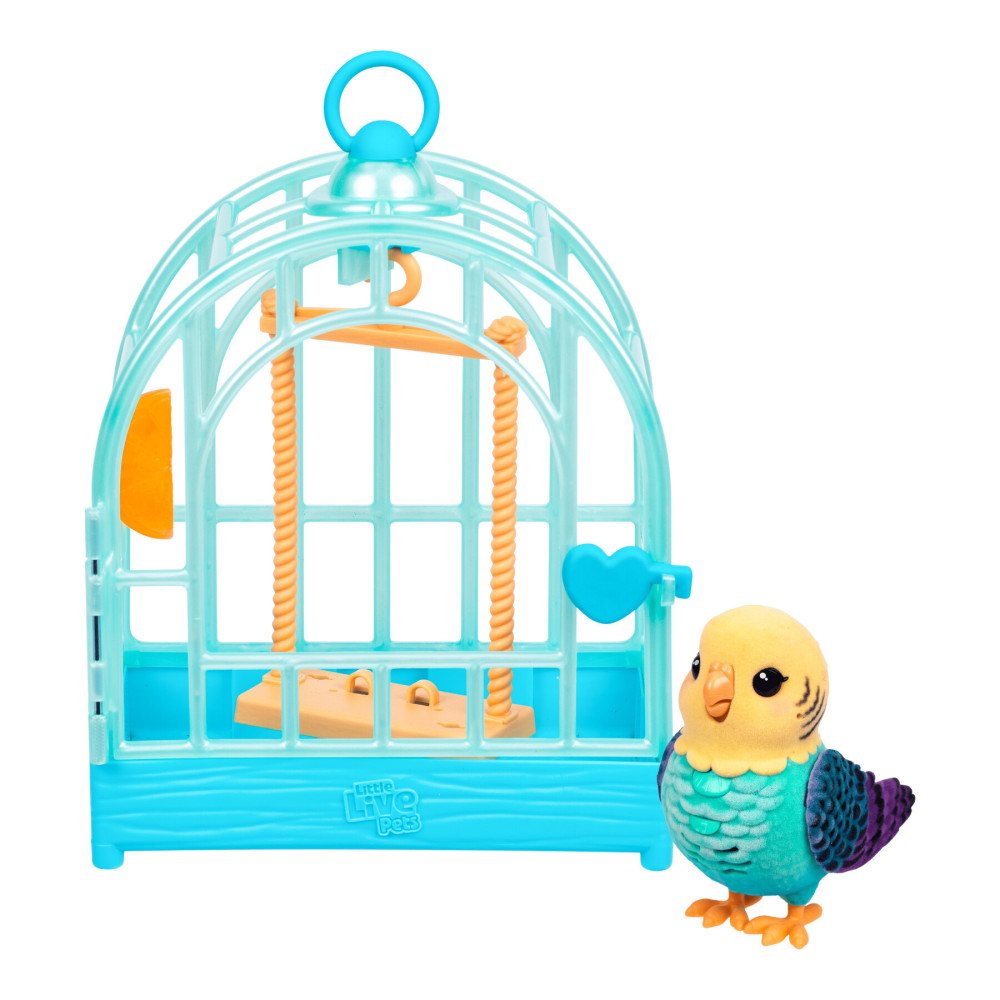 Little Live Pets Хвилястий папужка Інді в клітці - інтерактивна іграшка (26691)