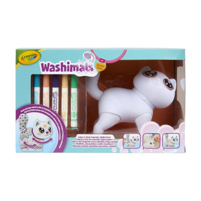 Crayola Washimals Котик-велетень - набір для розфарбовування фігурки з фломастерами (74-7518) Crayola Washimals Котик-велетень - набір для розфарбовування фігурки з фломастерами (74-7518)