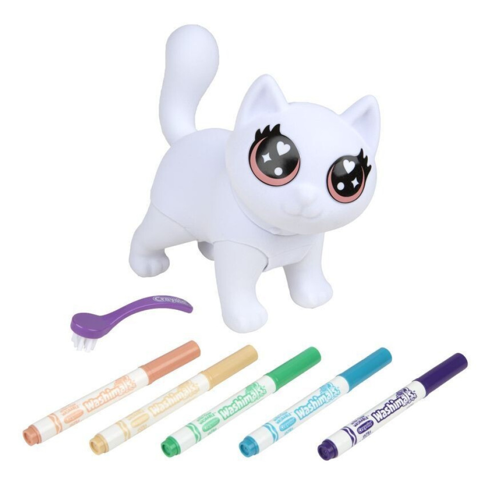 Crayola Washimals Котик-велетень - набір для розфарбовування фігурки з фломастерами (74-7518)