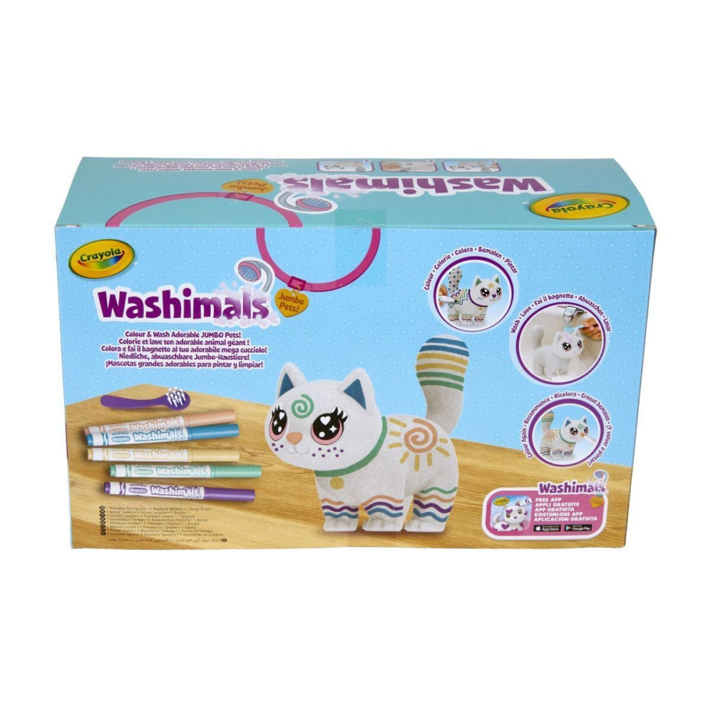 Crayola Washimals Котик-велетень - набір для розфарбовування фігурки з фломастерами (74-7518)