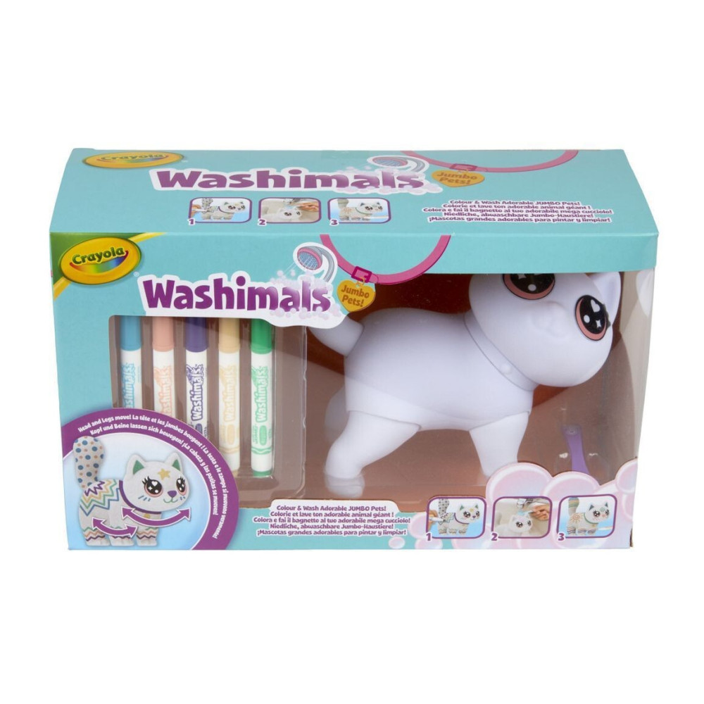 Crayola Washimals Котик-велетень - набір для розфарбовування фігурки з фломастерами (74-7518)