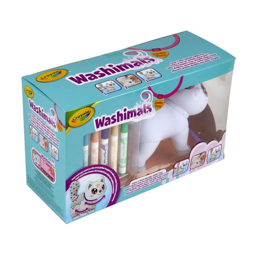Crayola Washimals Котик-велетень - набір для розфарбовування фігурки з фломастерами (74-7518)