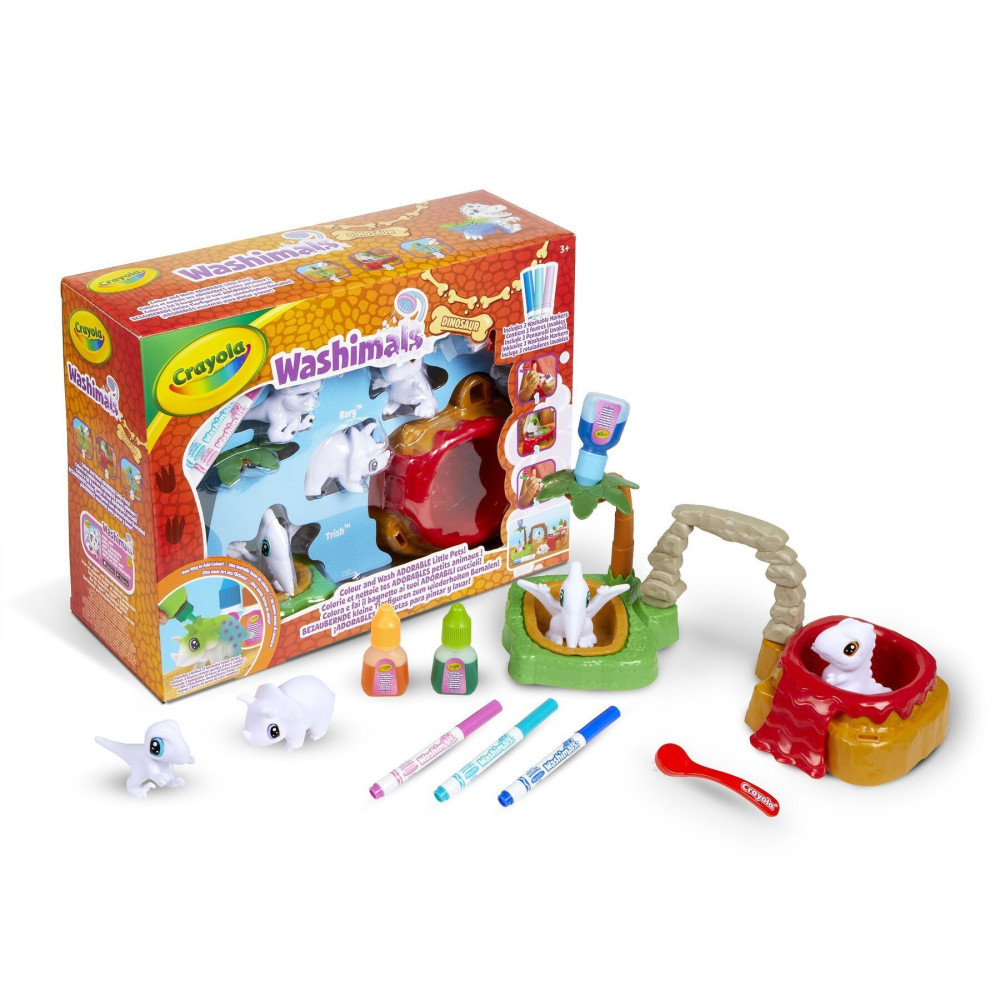 Crayola Washimals Острів динозаврів - набір для розфарбовування, 4 динозаври (74-7459) Crayola Washimals Острів динозаврів - набір для розфарбовування, 4 динозаври (74-7459)