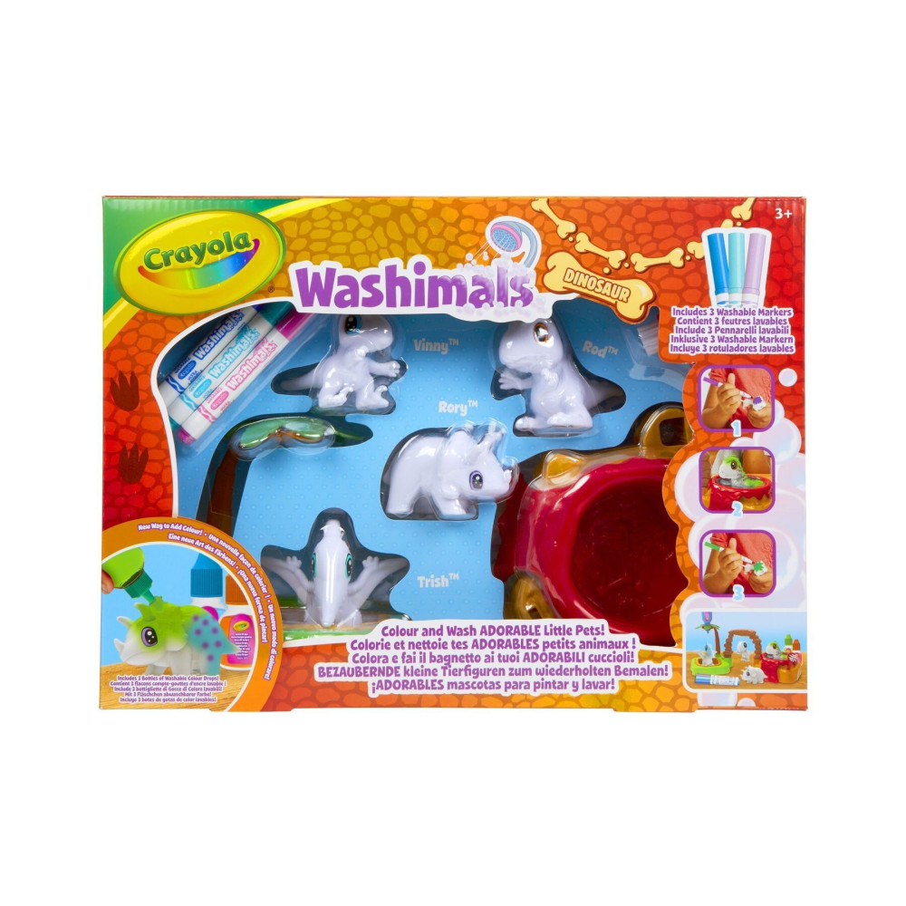 Crayola Washimals Острів динозаврів - набір для розфарбовування, 4 динозаври (74-7459) Crayola Washimals Острів динозаврів - набір для розфарбовування, 4 динозаври (74-7459)