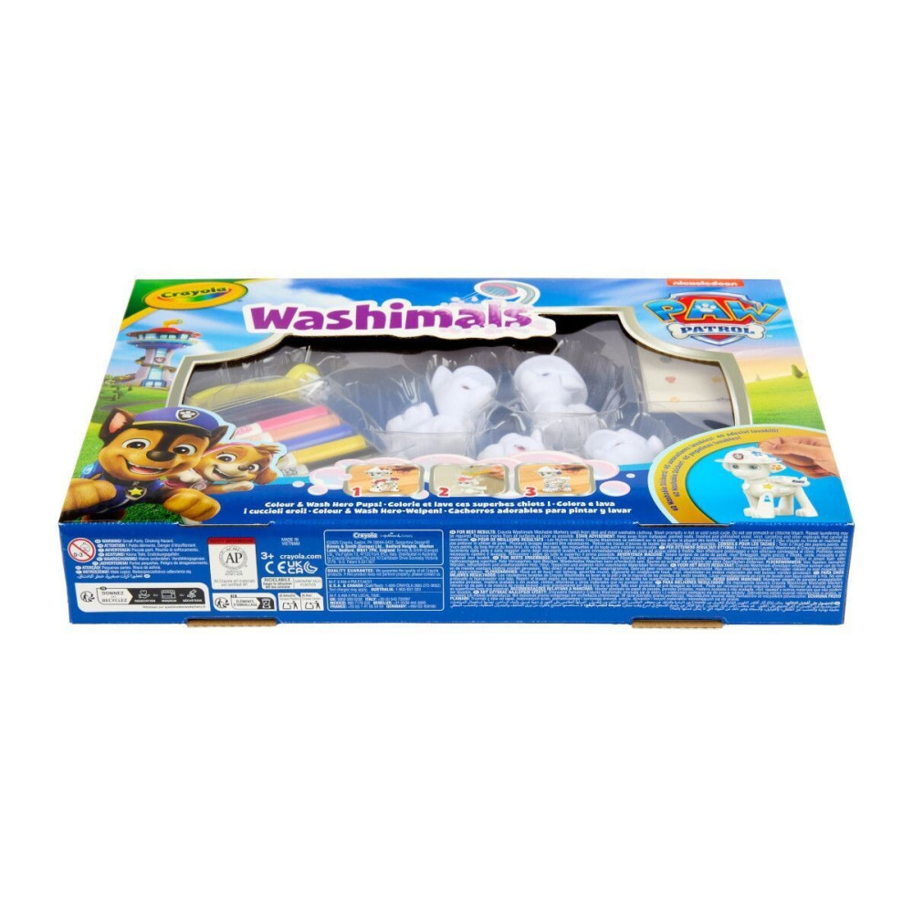 Crayola Washimals Paw Patrol - набір для розфарбовування, 4 фігурки та 6 фломастерів (74-0290)