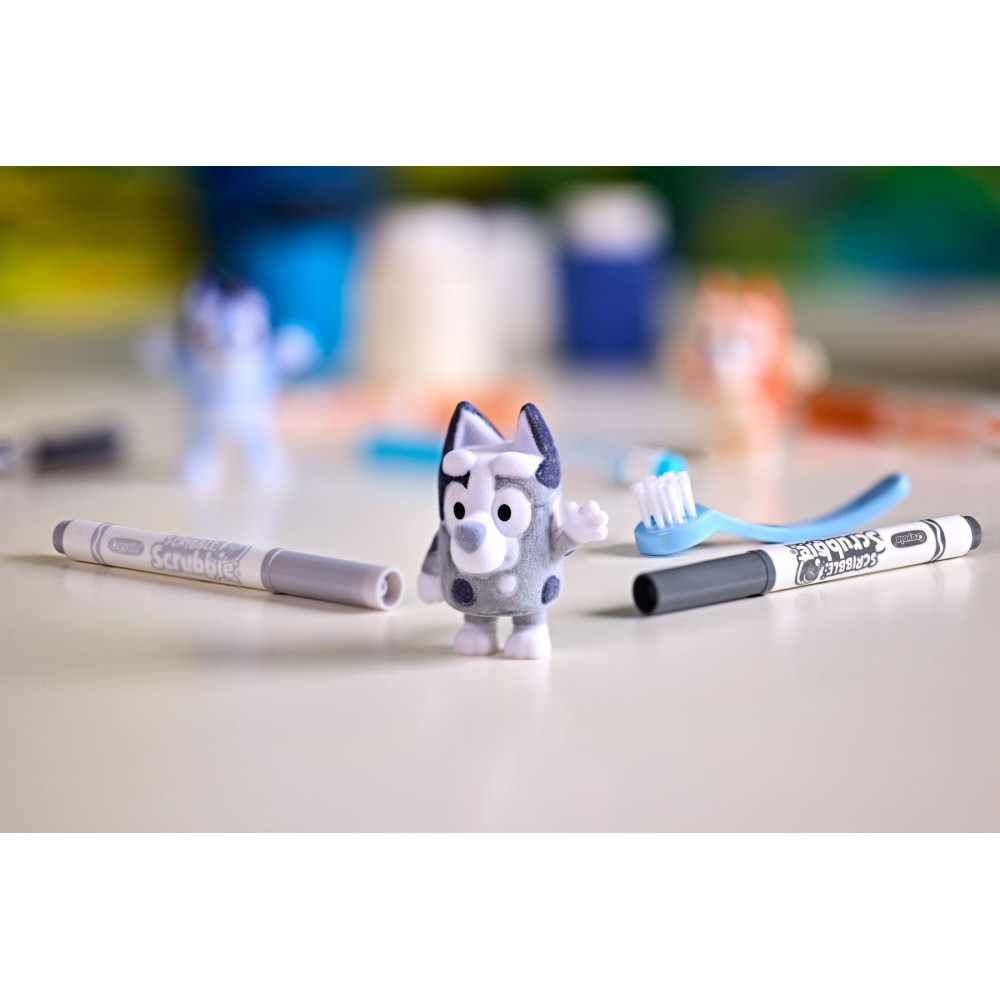 Crayola Washimals Bluey - набір для розфарбовування, 4 фігурки та 6 фломастерів (74-0253)