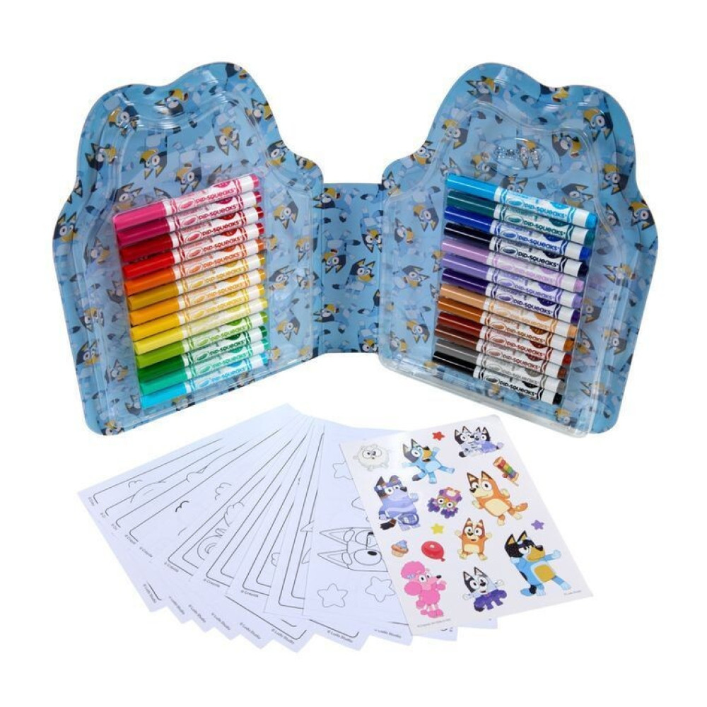Crayola Bluey Переносний набір - переносний набір для малювання з фломастерами та розмальовками (04-0784) Crayola Bluey Переносний набір - переносний набір для малювання з фломастерами та розмальовками (04-0784)