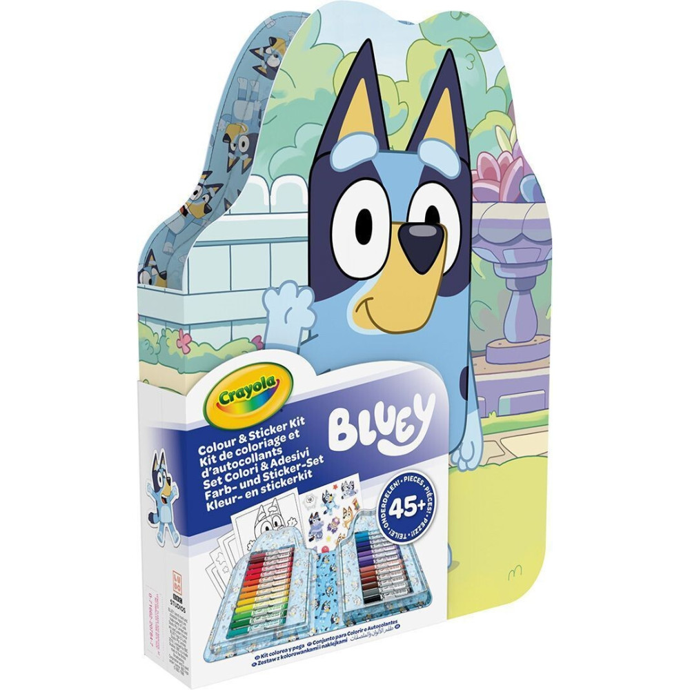 Crayola Bluey Переносний набір - переносний набір для малювання з фломастерами та розмальовками (04-0784) Crayola Bluey Переносний набір - переносний набір для малювання з фломастерами та розмальовками (04-0784)
