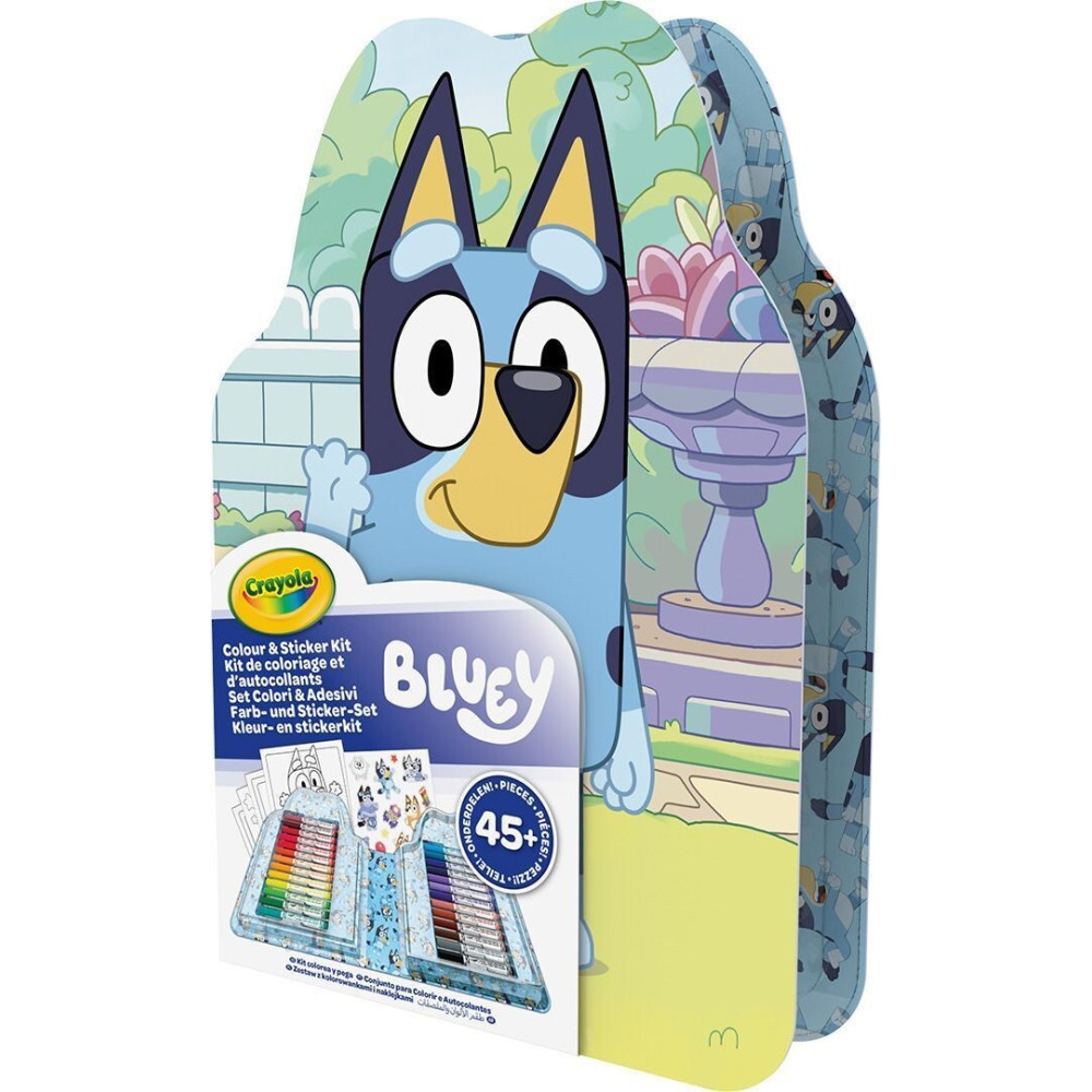 Crayola Bluey Переносний набір - переносний набір для малювання з фломастерами та розмальовками (04-0784) Crayola Bluey Переносний набір - переносний набір для малювання з фломастерами та розмальовками (04-0784)