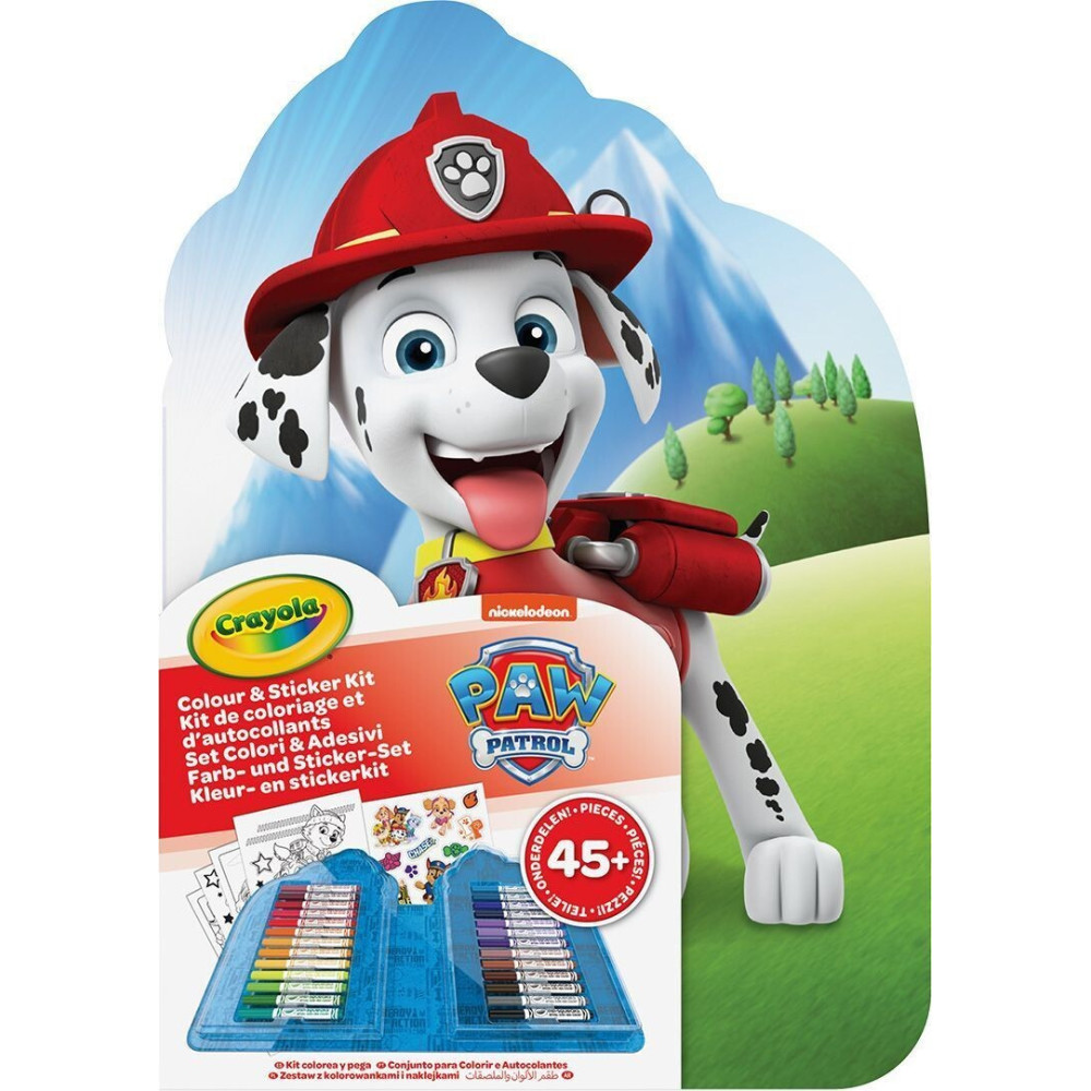 Crayola Paw Patrol Переносний набір - переносний набір для малювання з фломастерами та розмальовками (04-0783)