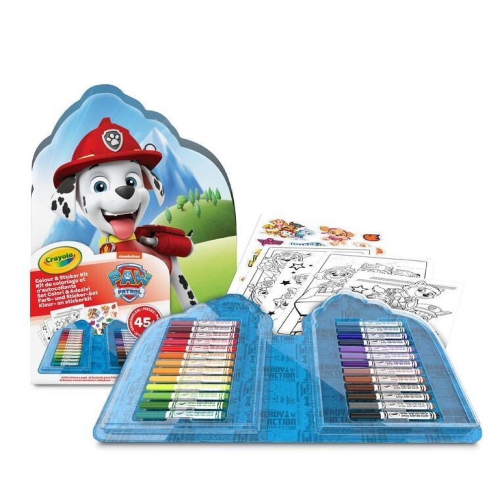 Crayola Paw Patrol Переносний набір - переносний набір для малювання з фломастерами та розмальовками (04-0783) Crayola Paw Patrol Переносний набір - переносний набір для малювання з фломастерами та розмальовками (04-0783)