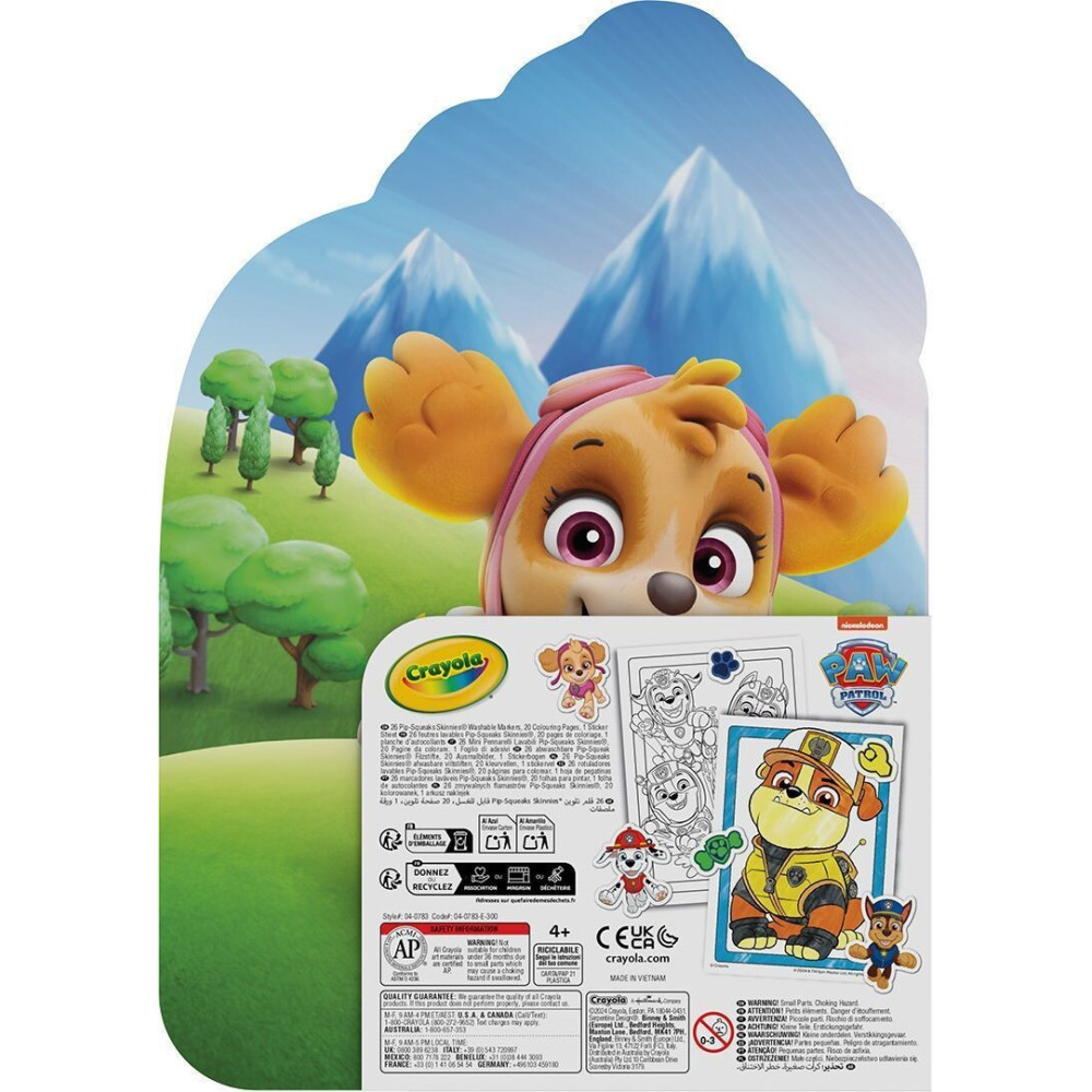 Crayola Paw Patrol Переносний набір - переносний набір для малювання з фломастерами та розмальовками (04-0783) Crayola Paw Patrol Переносний набір - переносний набір для малювання з фломастерами та розмальовками (04-0783)