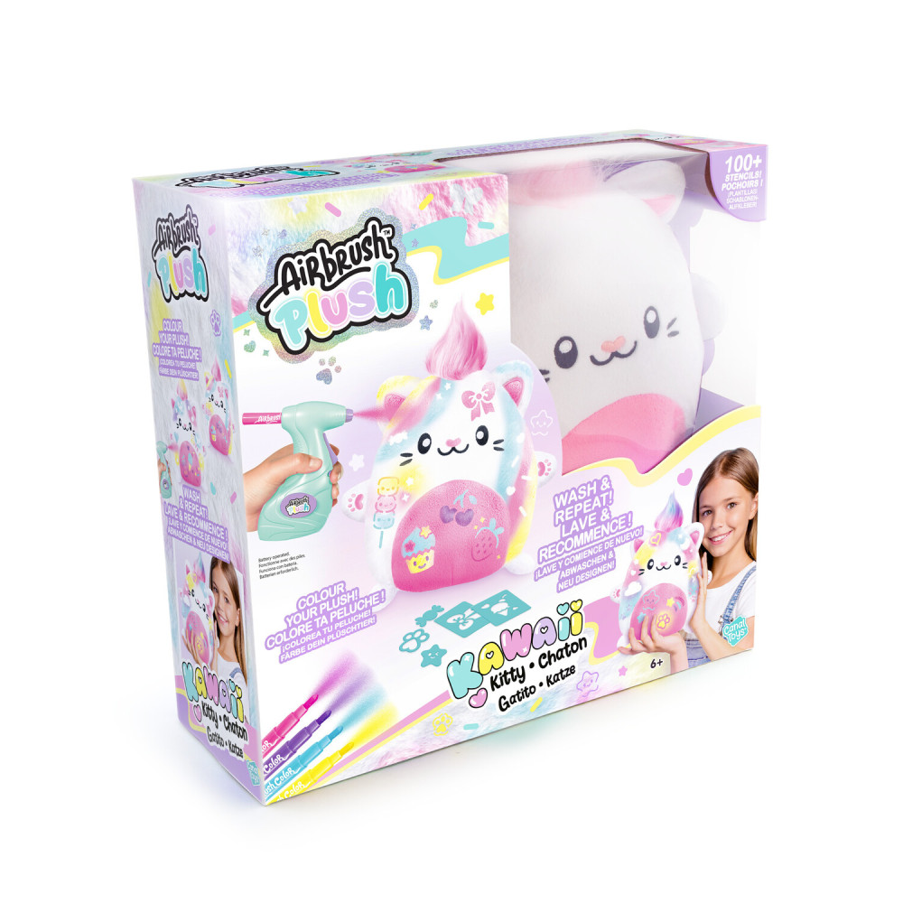 Canal Toys Airbrush Plush Kawaii Кошеня - набір для розфарбовування м'якої іграшки аерографом (AIR073)