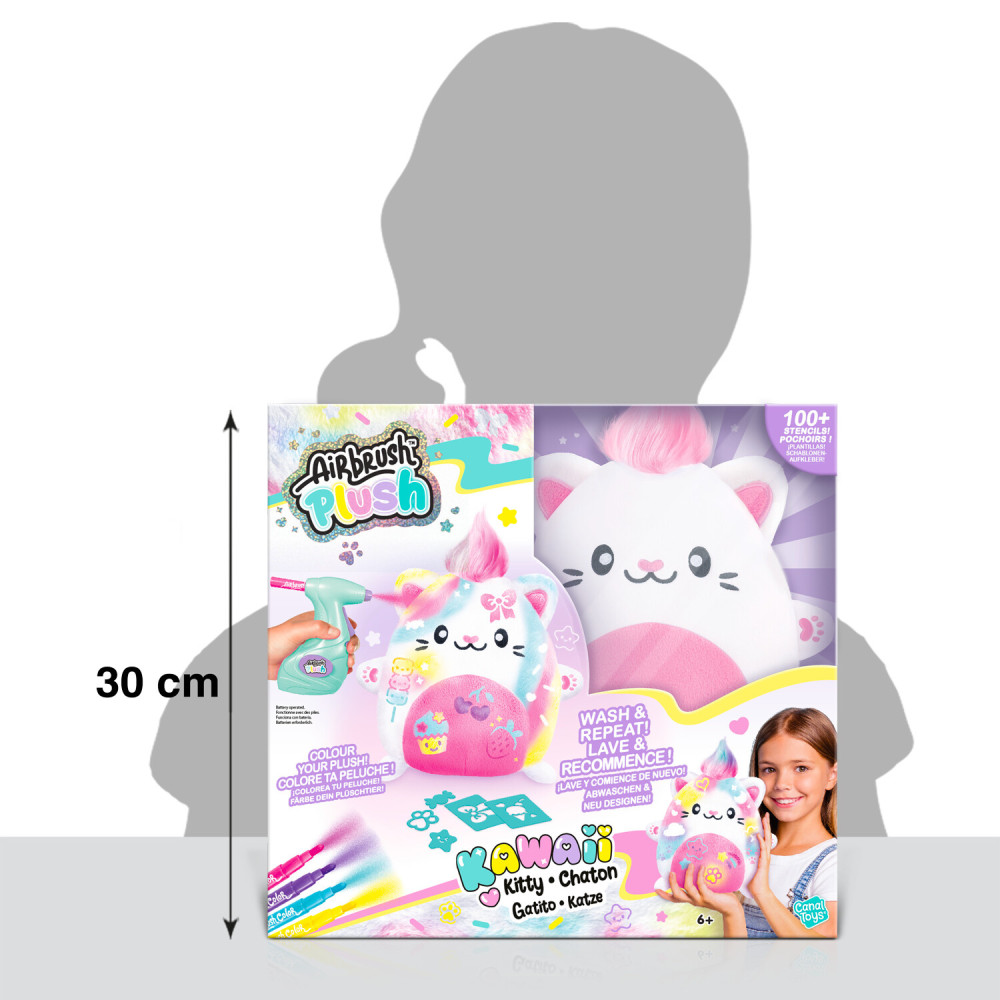 Canal Toys Airbrush Plush Kawaii Кошеня - набір для розфарбовування м'якої іграшки аерографом (AIR073)