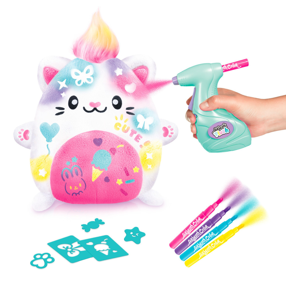 Canal Toys Airbrush Plush Kawaii Кошеня - набір для розфарбовування м'якої іграшки аерографом (AIR073)
