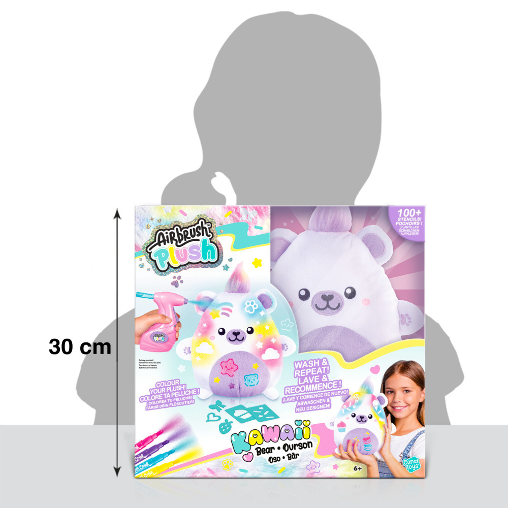 Canal Toys Airbrush Plush Kawaii Ведмежа - набір для розфарбовування м'якої іграшки аерографом (AIR067) Canal Toys Airbrush Plush Kawaii Ведмежа - набір для розфарбовування м'якої іграшки аерографом (AIR067)