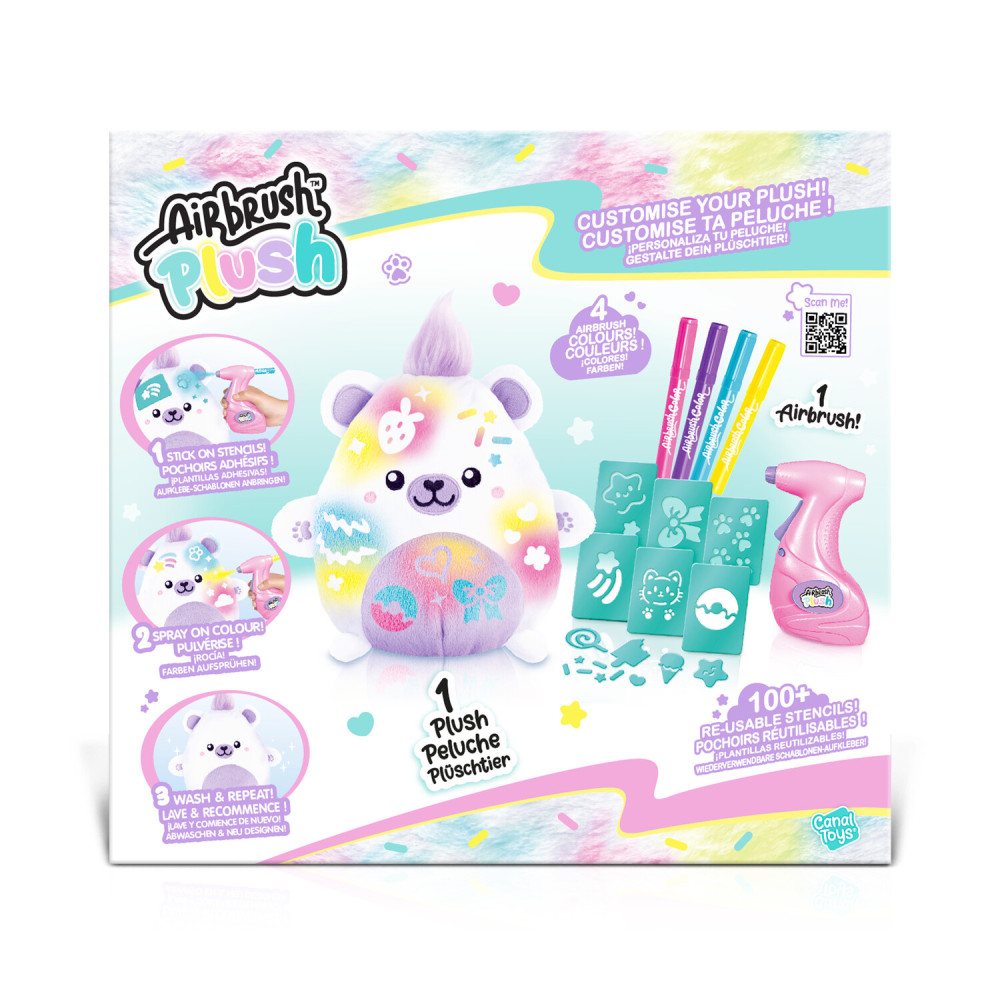 Canal Toys Airbrush Plush Kawaii Ведмежа - набір для розфарбовування м'якої іграшки аерографом (AIR067) Canal Toys Airbrush Plush Kawaii Ведмежа - набір для розфарбовування м'якої іграшки аерографом (AIR067)