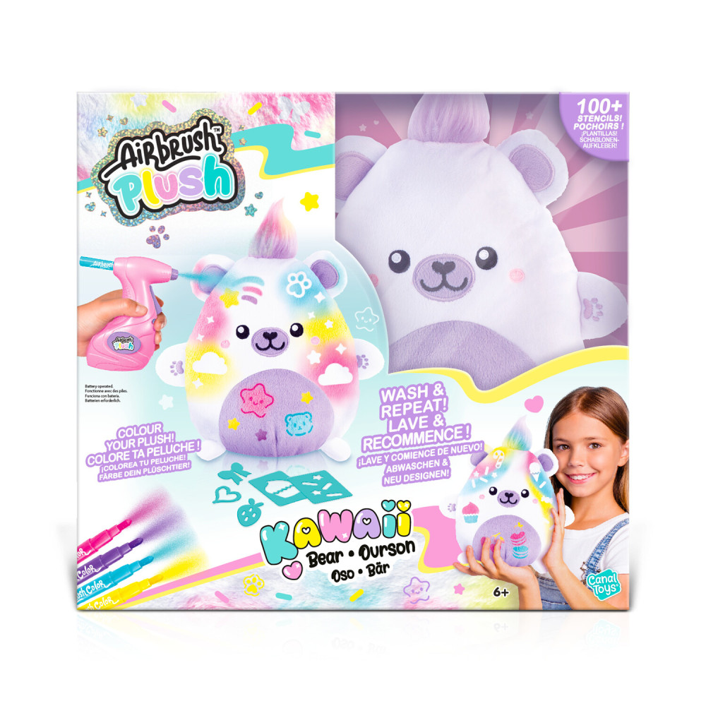 Canal Toys Airbrush Plush Kawaii Ведмежа - набір для розфарбовування м'якої іграшки аерографом (AIR067) Canal Toys Airbrush Plush Kawaii Ведмежа - набір для розфарбовування м'якої іграшки аерографом (AIR067)